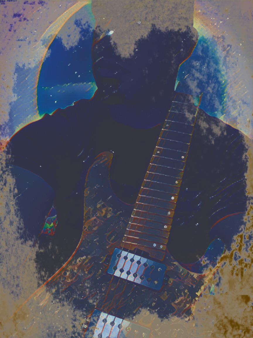 Blue and orange portrait