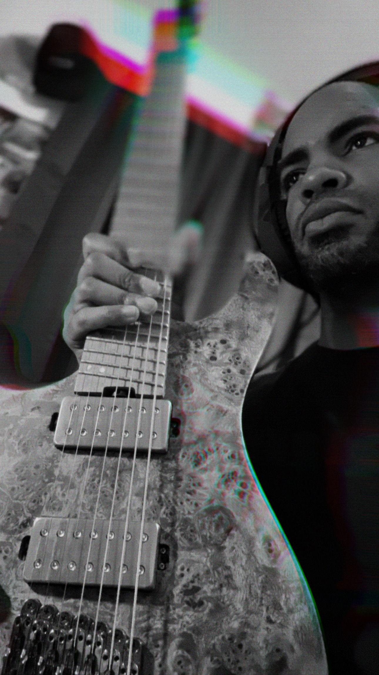 Black and white live portrait